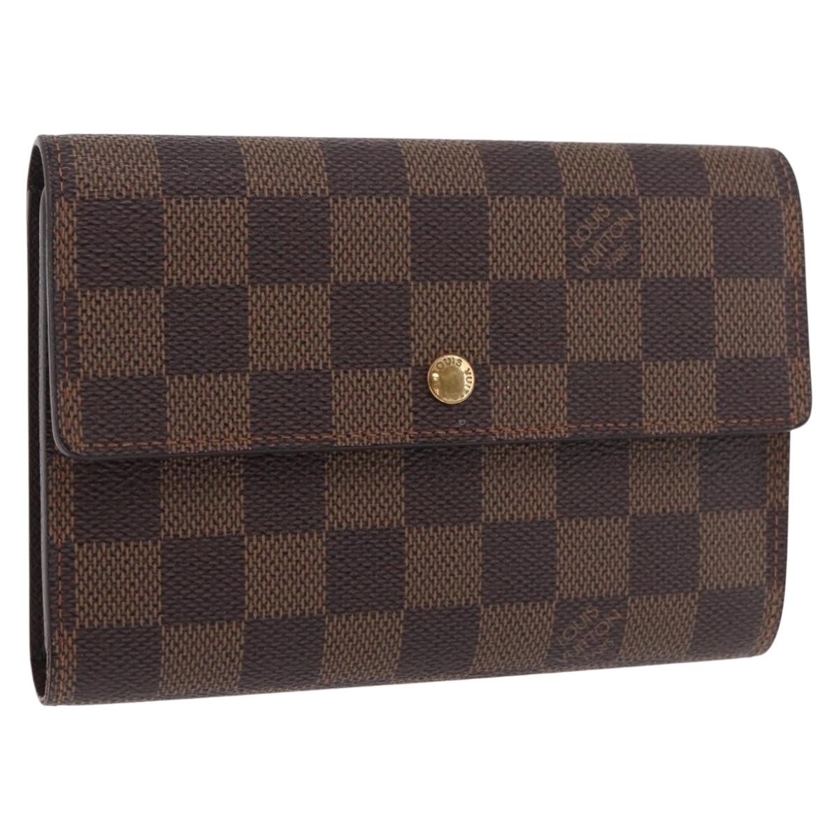 LOUIS VUITTON Damier Ebene Porte Tresor Etui Papie Wallet N61202 LV Auth 188674A - Jerrillo