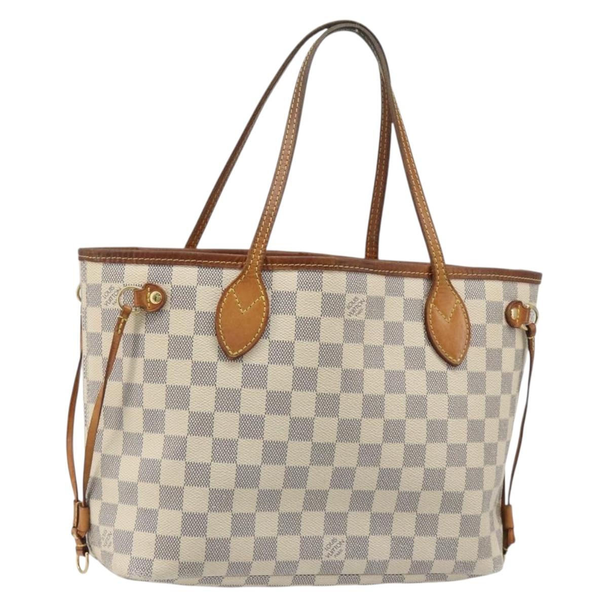 LOUIS VUITTON Damier Azur Neverfull PM Tote Bag N41362 LV Auth 188715 - Jerrillo