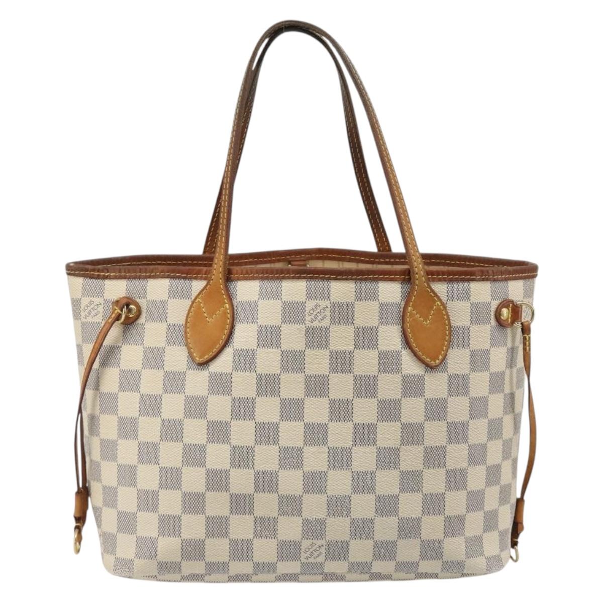 LOUIS VUITTON Damier Azur Neverfull PM Tote Bag N41362 LV Auth 188715 - Jerrillo image 2