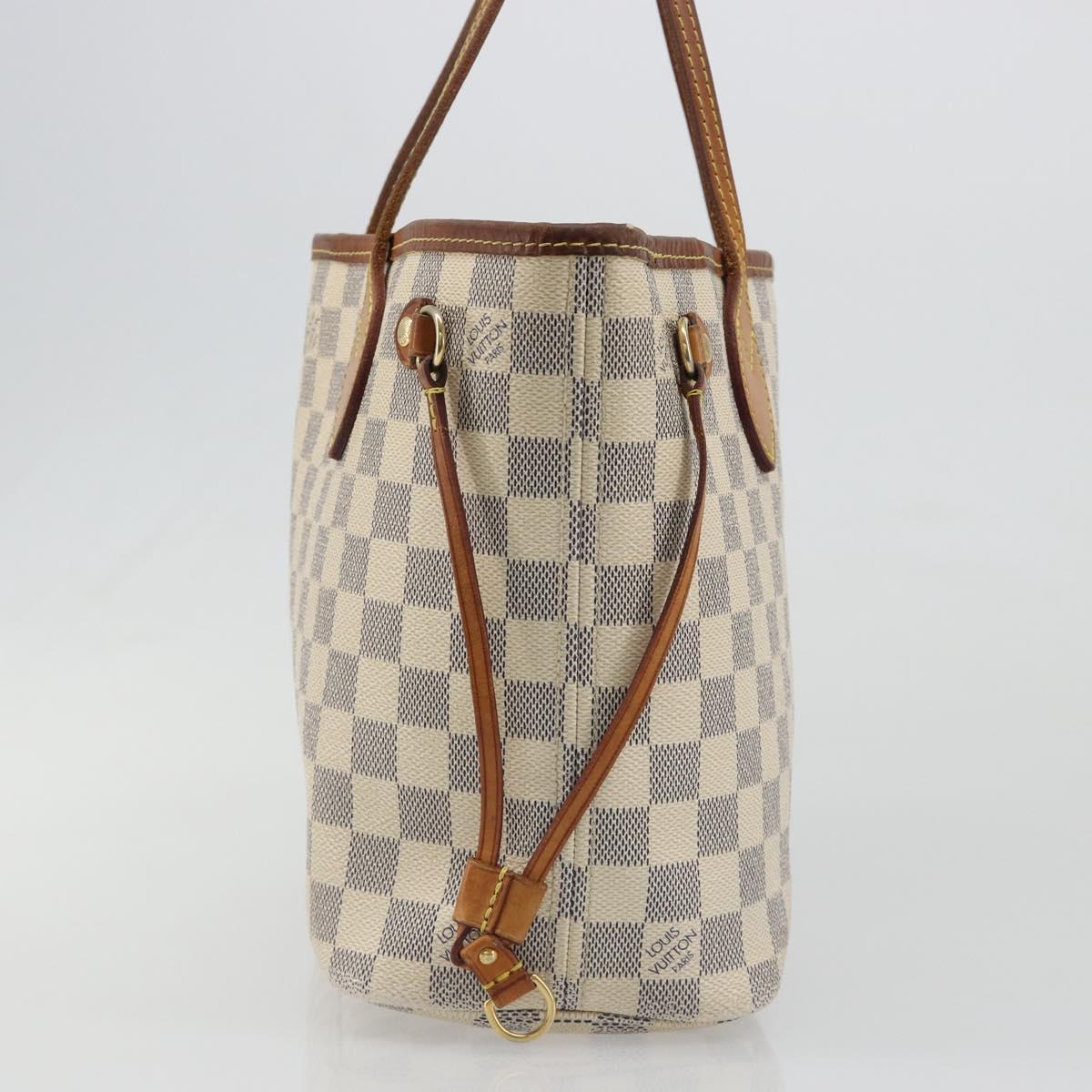 LOUIS VUITTON Damier Azur Neverfull PM Tote Bag N41362 LV Auth 188715 - Jerrillo image 3