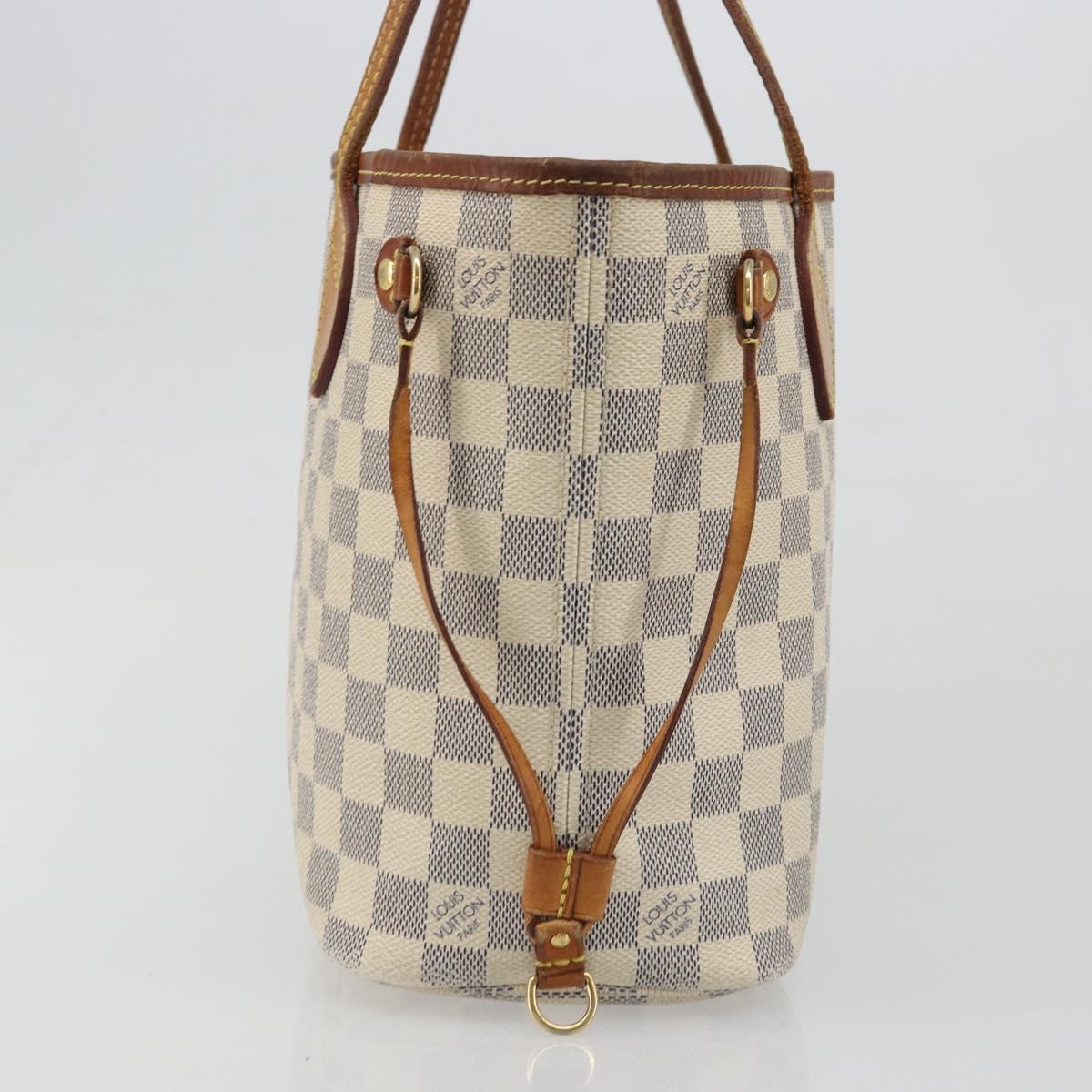 LOUIS VUITTON Damier Azur Neverfull PM Tote Bag N41362 LV Auth 188715 - Jerrillo image 4