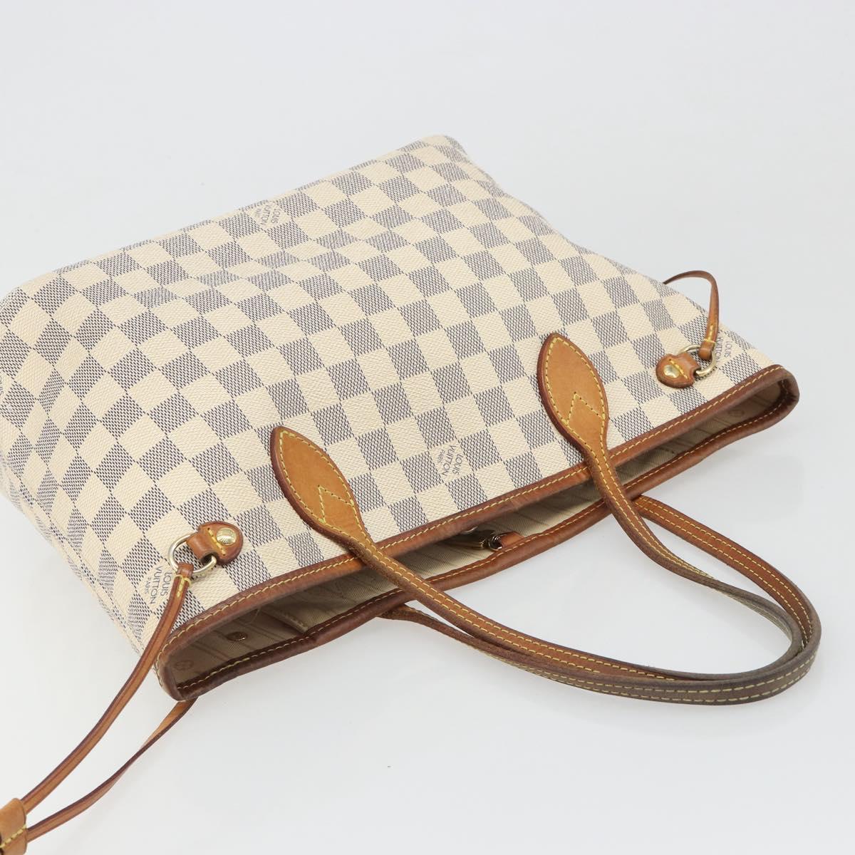LOUIS VUITTON Damier Azur Neverfull PM Tote Bag N41362 LV Auth 188715 - Jerrillo image 6