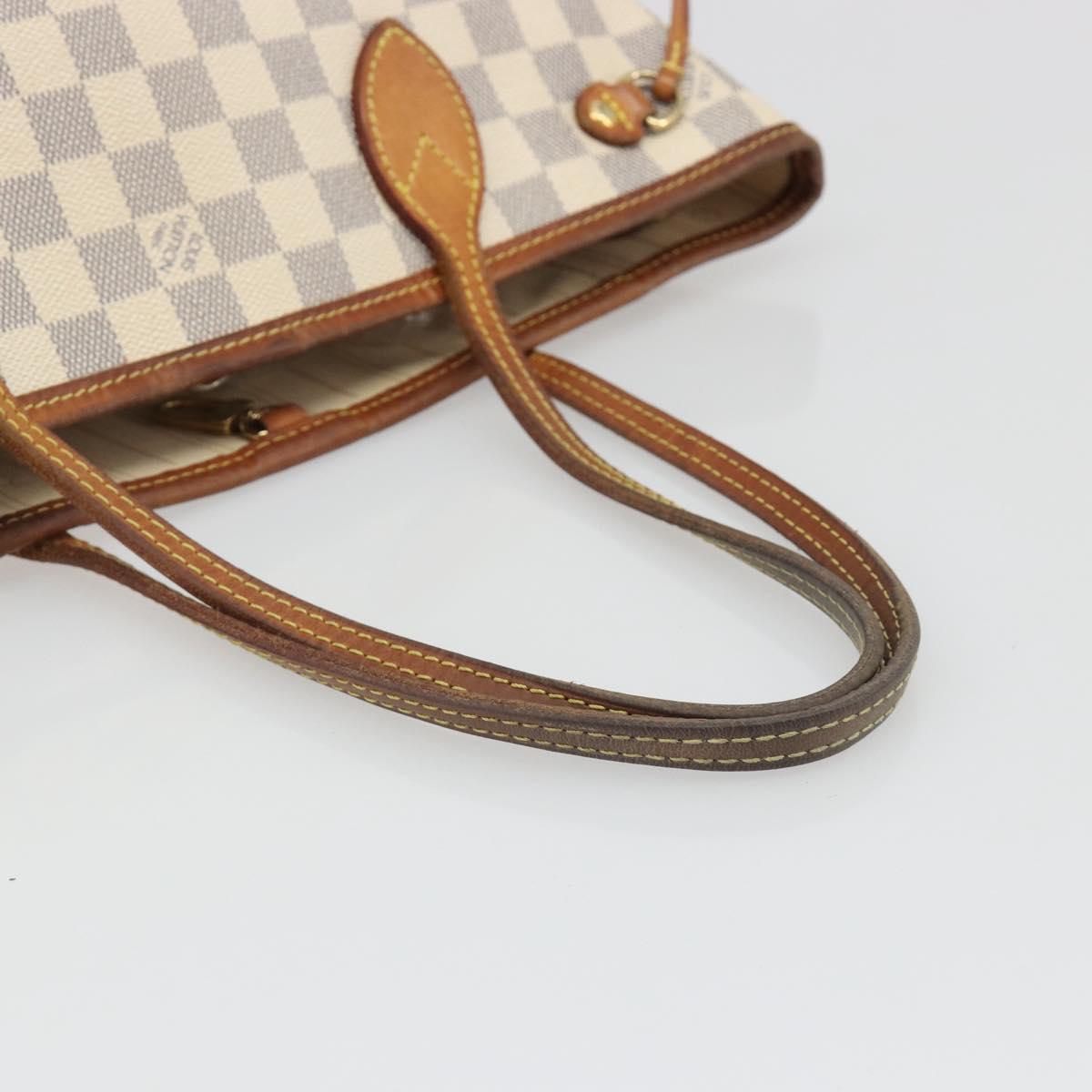 LOUIS VUITTON Damier Azur Neverfull PM Tote Bag N41362 LV Auth 188715 - Jerrillo image 7