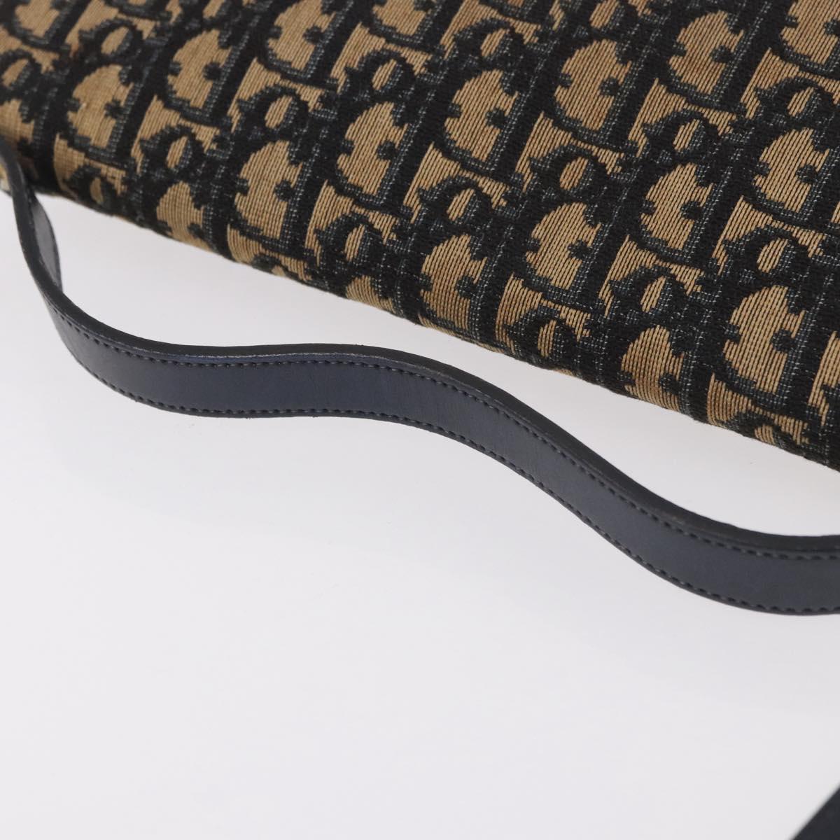 Christian Dior Trotter Canvas Hand Bag 2way Navy Gold Auth 188822 - Jerrillo image 8