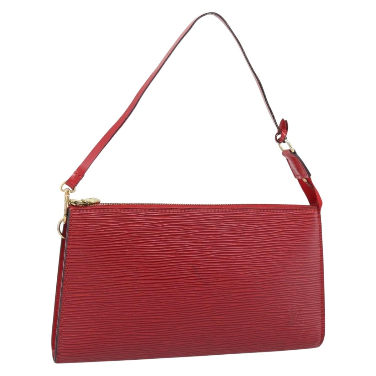 LOUIS VUITTON Epi Pochette Accessoires Pouch Red M52947 LV Auth 188828 - Jerrillo