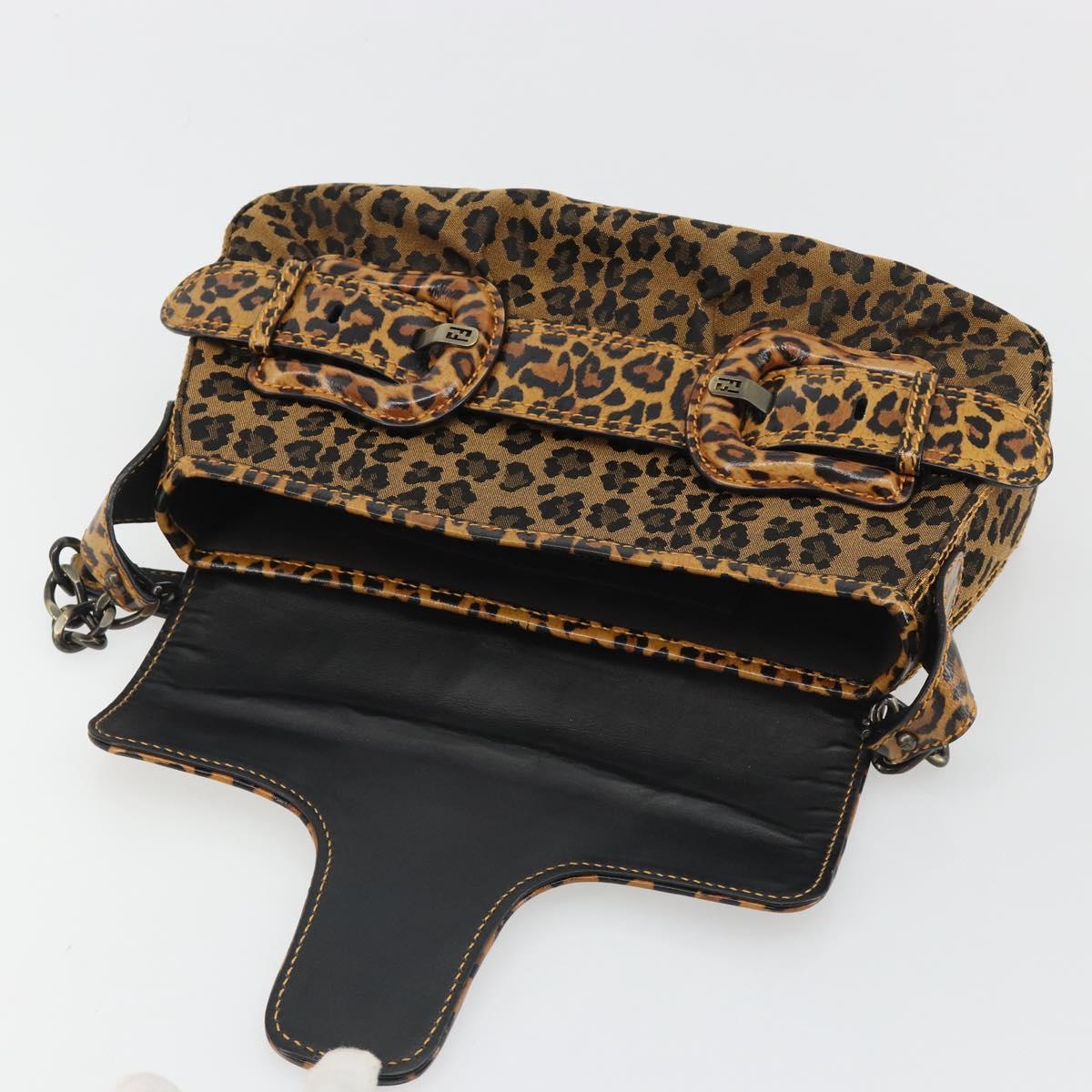 FENDI Shoulder Bag Canvas Brown Gold Auth 188835SAM - Jerrillo image 9