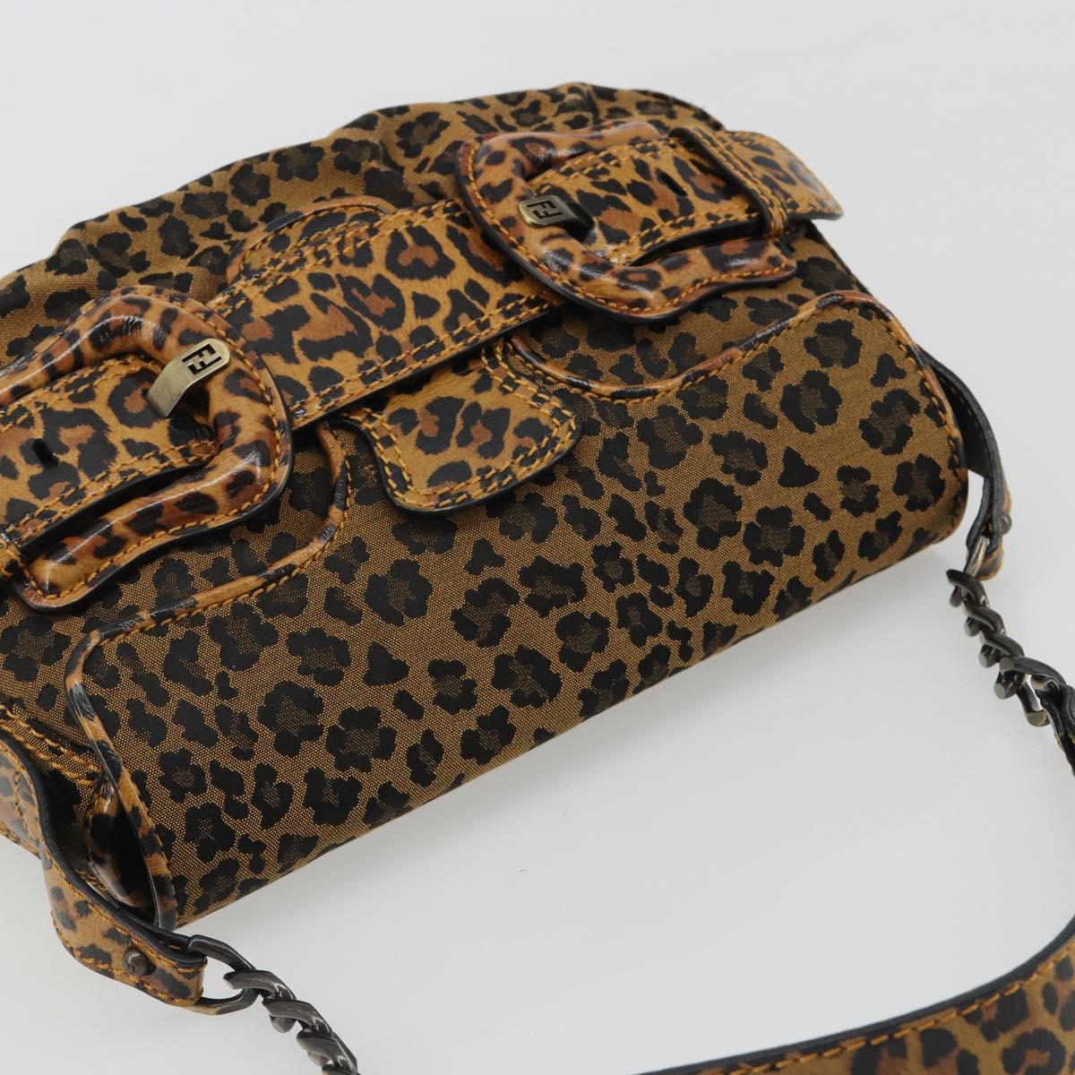 FENDI Shoulder Bag Canvas Brown Gold Auth 188835SAM - Jerrillo image 6