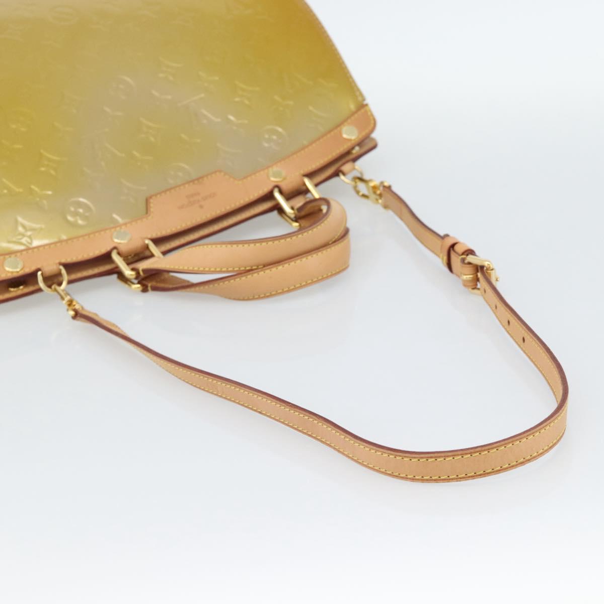 LOUIS VUITTON Monogram Vernis Blair GM Bag 2way Beige Poodle M91754 Auth 188838 - Jerrillo image 9