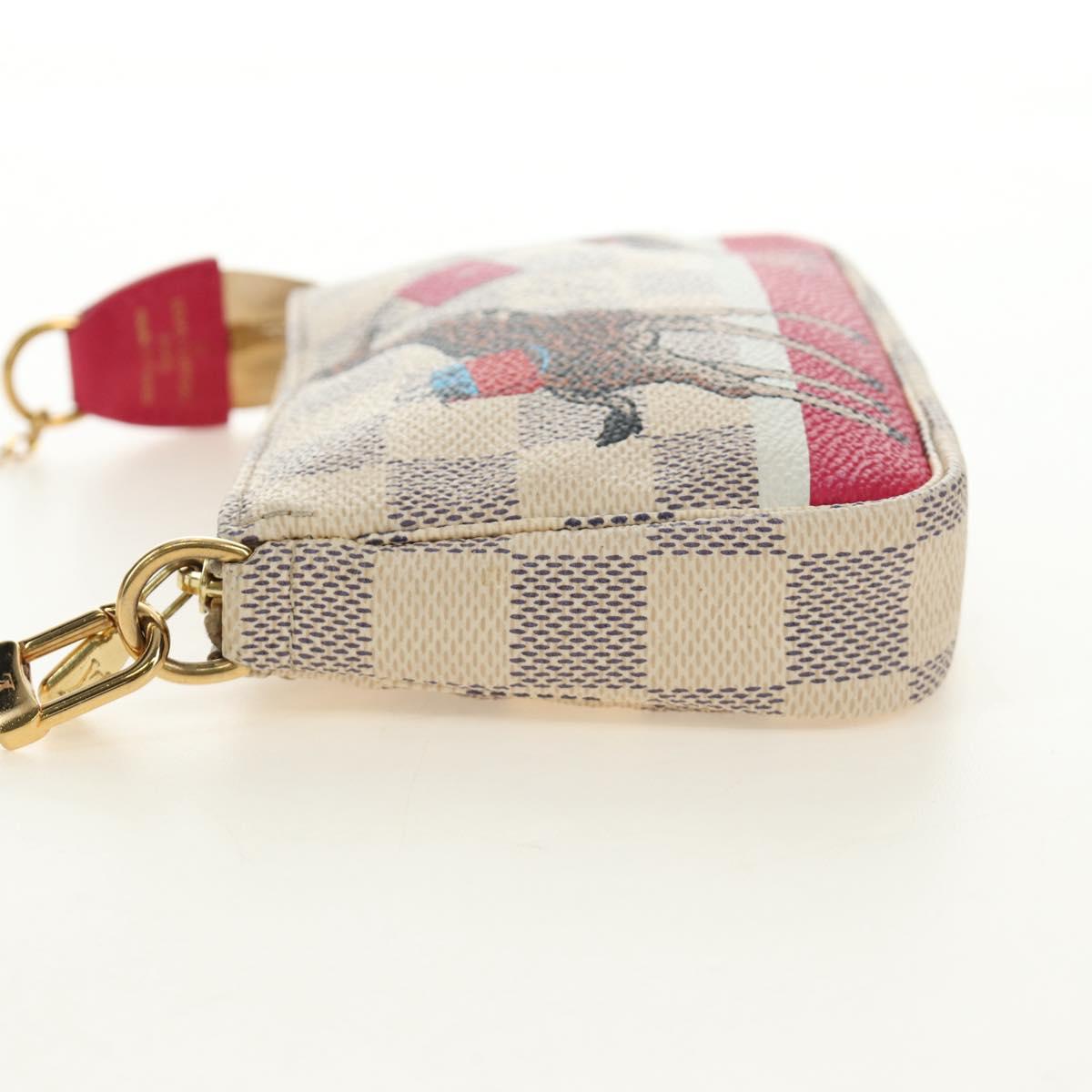 LOUIS VUITTON Damier Azur Mini Pochette Accessoires N58010 LV Auth 189119M - Jerrillo image 4