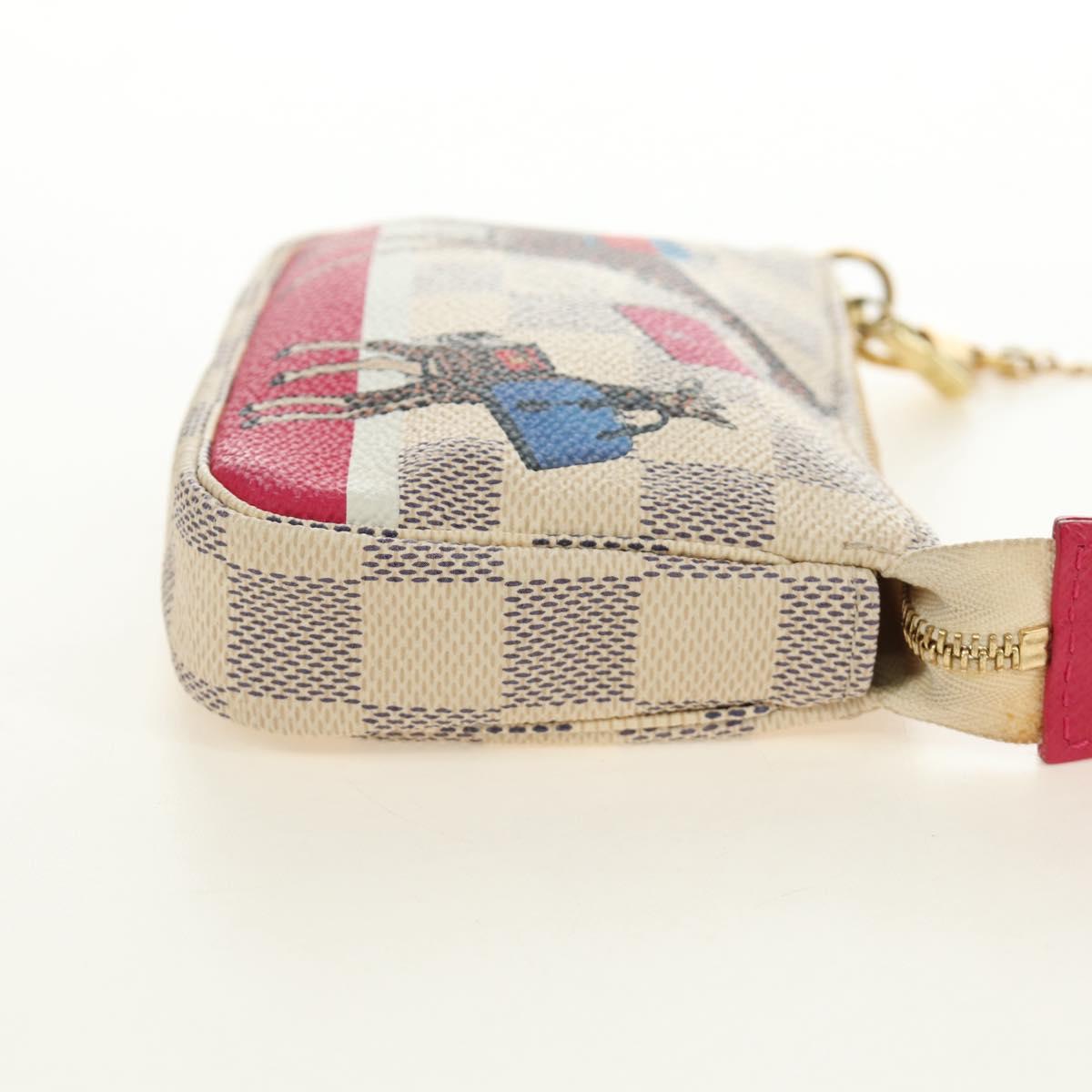 LOUIS VUITTON Damier Azur Mini Pochette Accessoires N58010 LV Auth 189119M - Jerrillo image 5