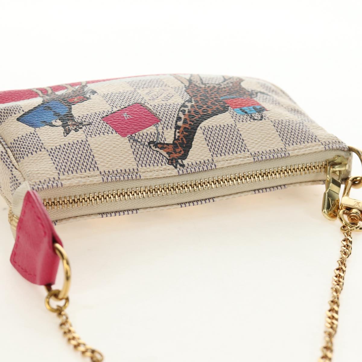 LOUIS VUITTON Damier Azur Mini Pochette Accessoires N58010 LV Auth 189119M - Jerrillo image 7