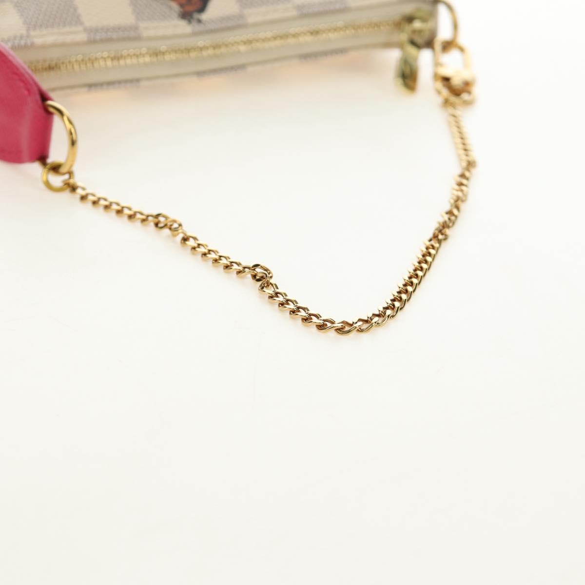 LOUIS VUITTON Damier Azur Mini Pochette Accessoires N58010 LV Auth 189119M - Jerrillo image 8