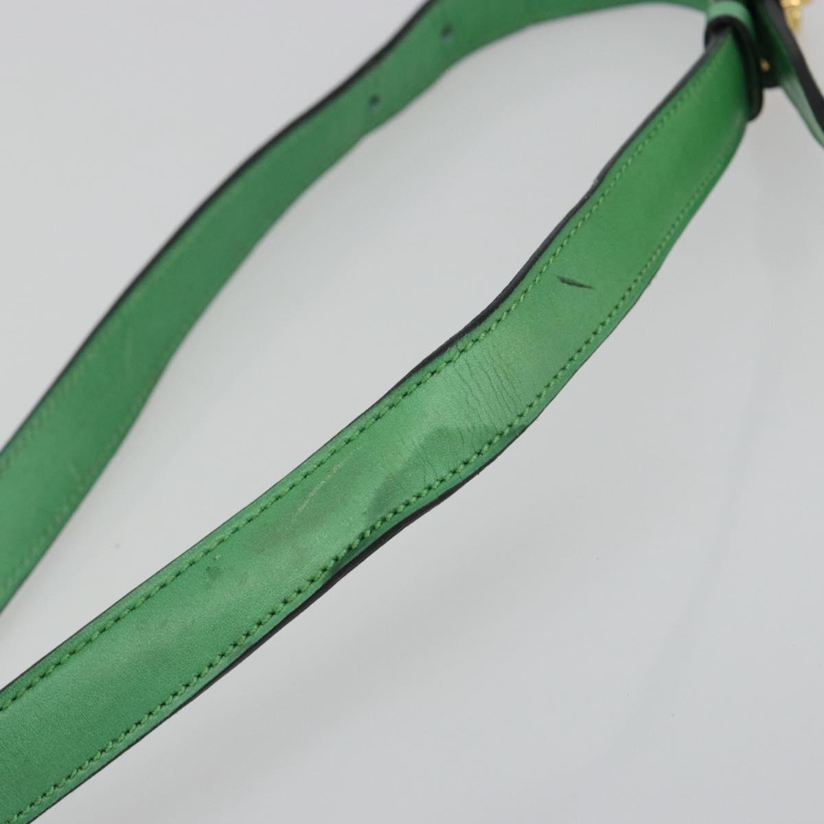 CELINE Shoulder Bag Leather Green Gold Auth 189202 - Jerrillo image 9