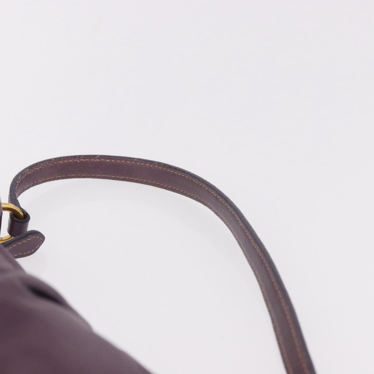 PRADA Accessory Pouch Leather Purple Gold Auth 189372A - Jerrillo image 8