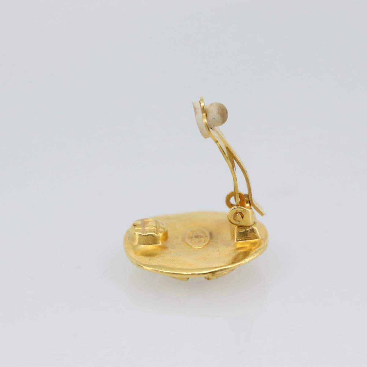 CHANEL Earring Metal Gold Tone CC Auth 189409 - Jerrillo image 5