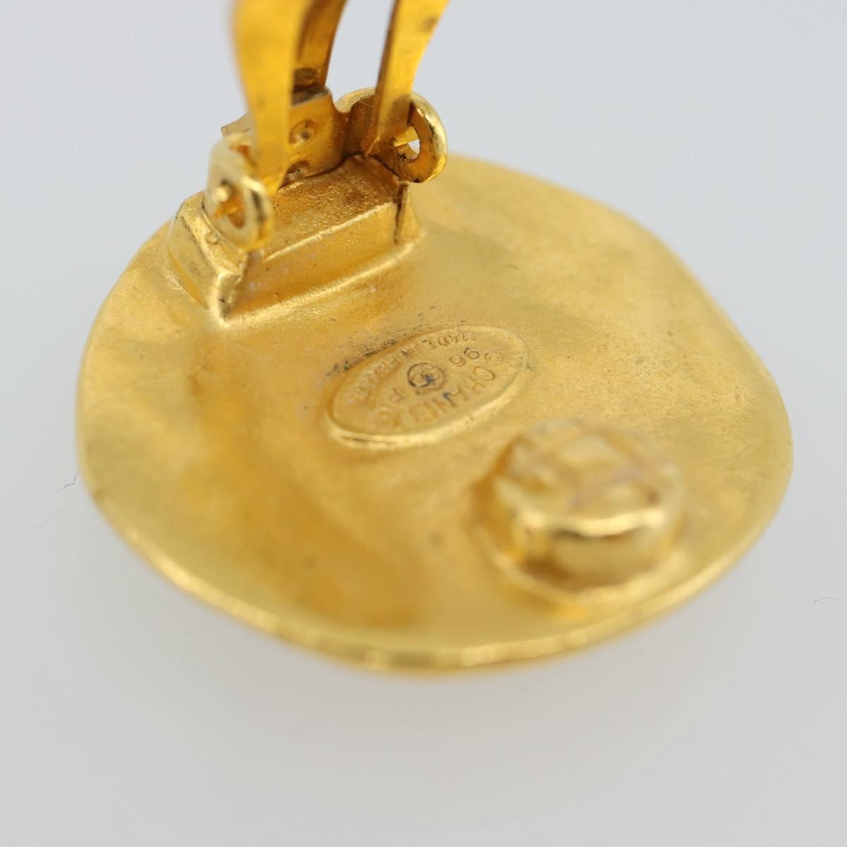 CHANEL Earring Metal Gold Tone CC Auth 189409 - Jerrillo image 7