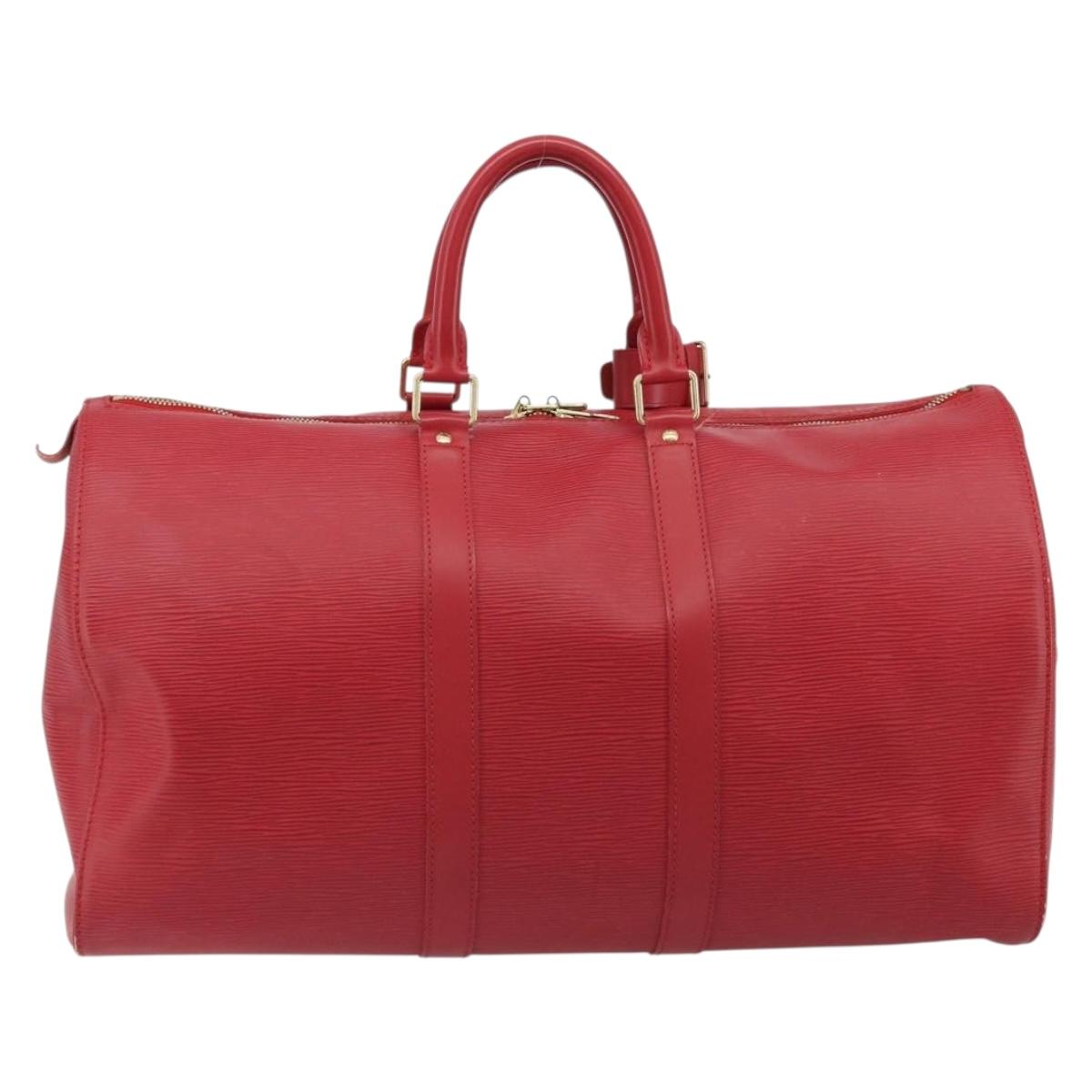 LOUIS VUITTON Epi Keepall 45 Boston Bag Red M42977 LV Auth 189520A - Jerrillo image 2
