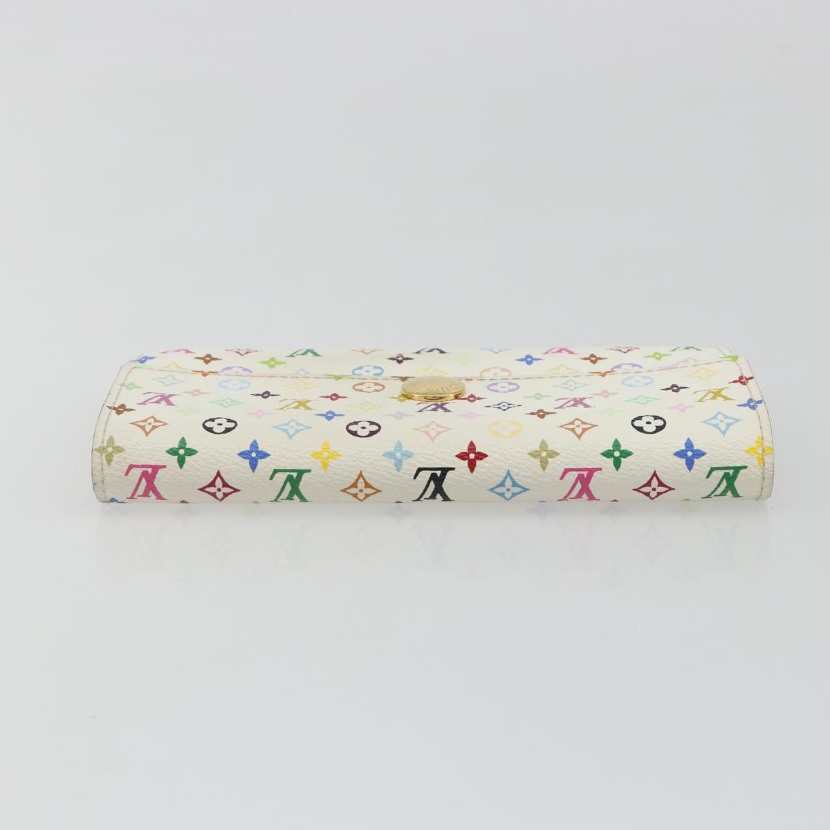LOUIS VUITTON Multicolor Portefeuille Sarah Wallet White M93532 LV Auth 189570 - Jerrillo image 5