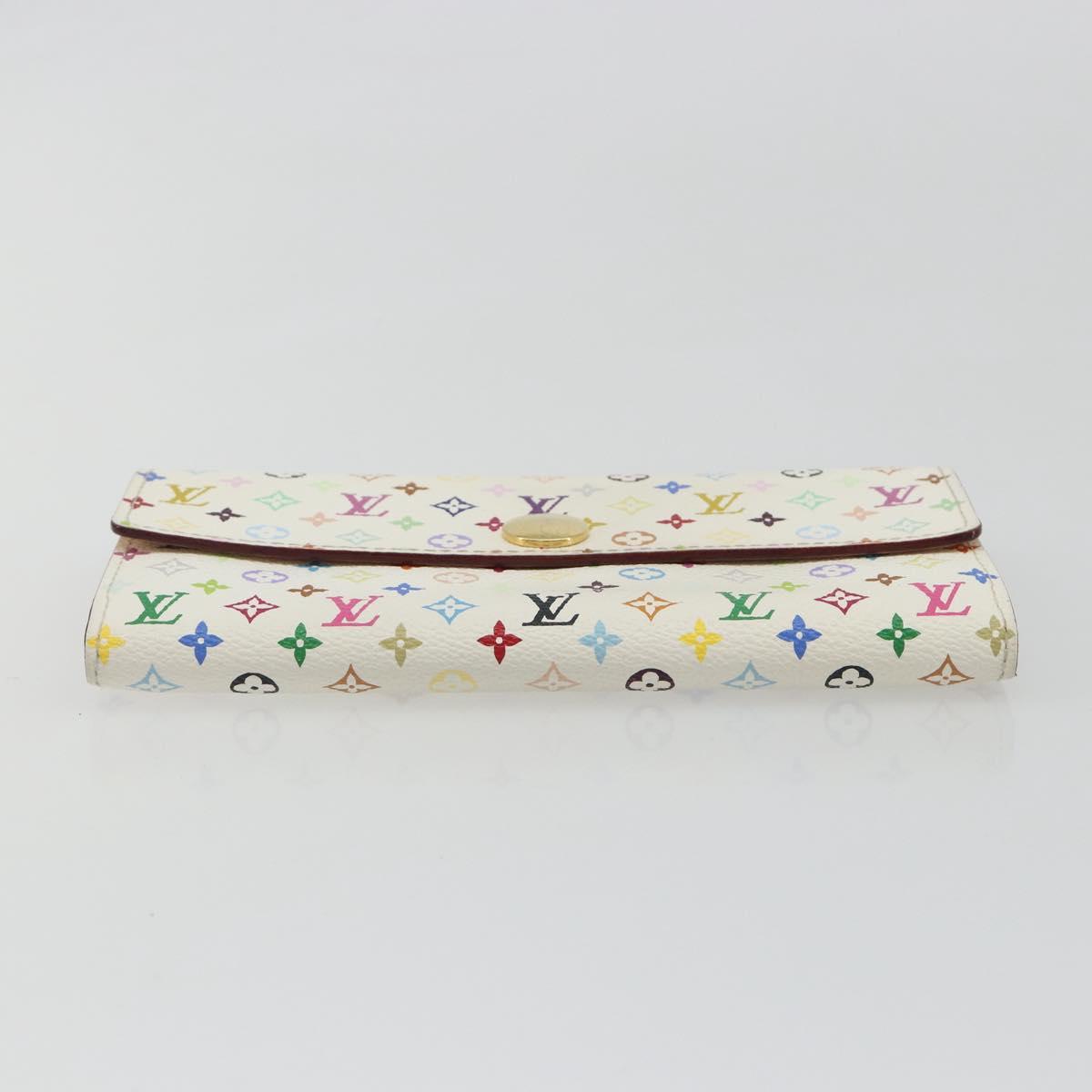 LOUIS VUITTON Multicolor Portefeuille Sarah Wallet White M93532 LV Auth 189570 - Jerrillo image 6
