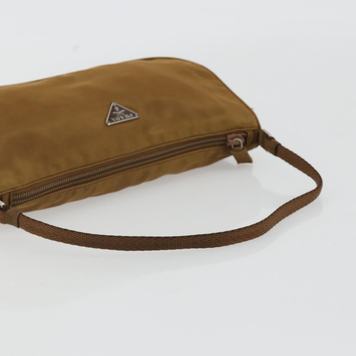 PRADA Accessory Pouch Nylon Brown Silver Auth 189617 - Jerrillo image 7