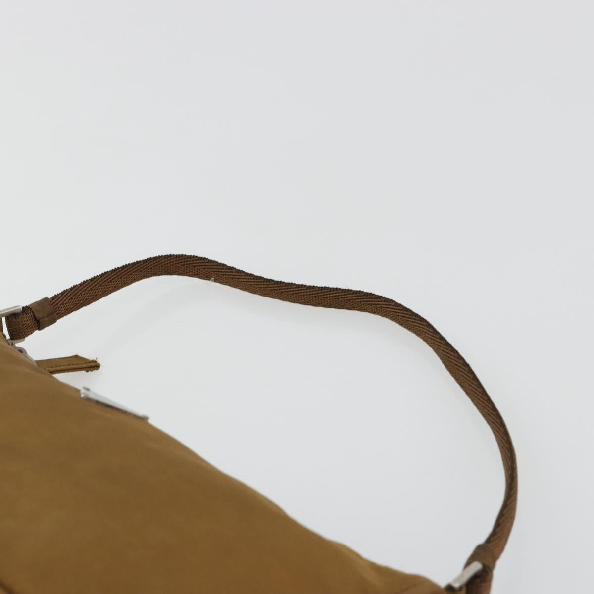 PRADA Accessory Pouch Nylon Brown Silver Auth 189617 - Jerrillo image 8