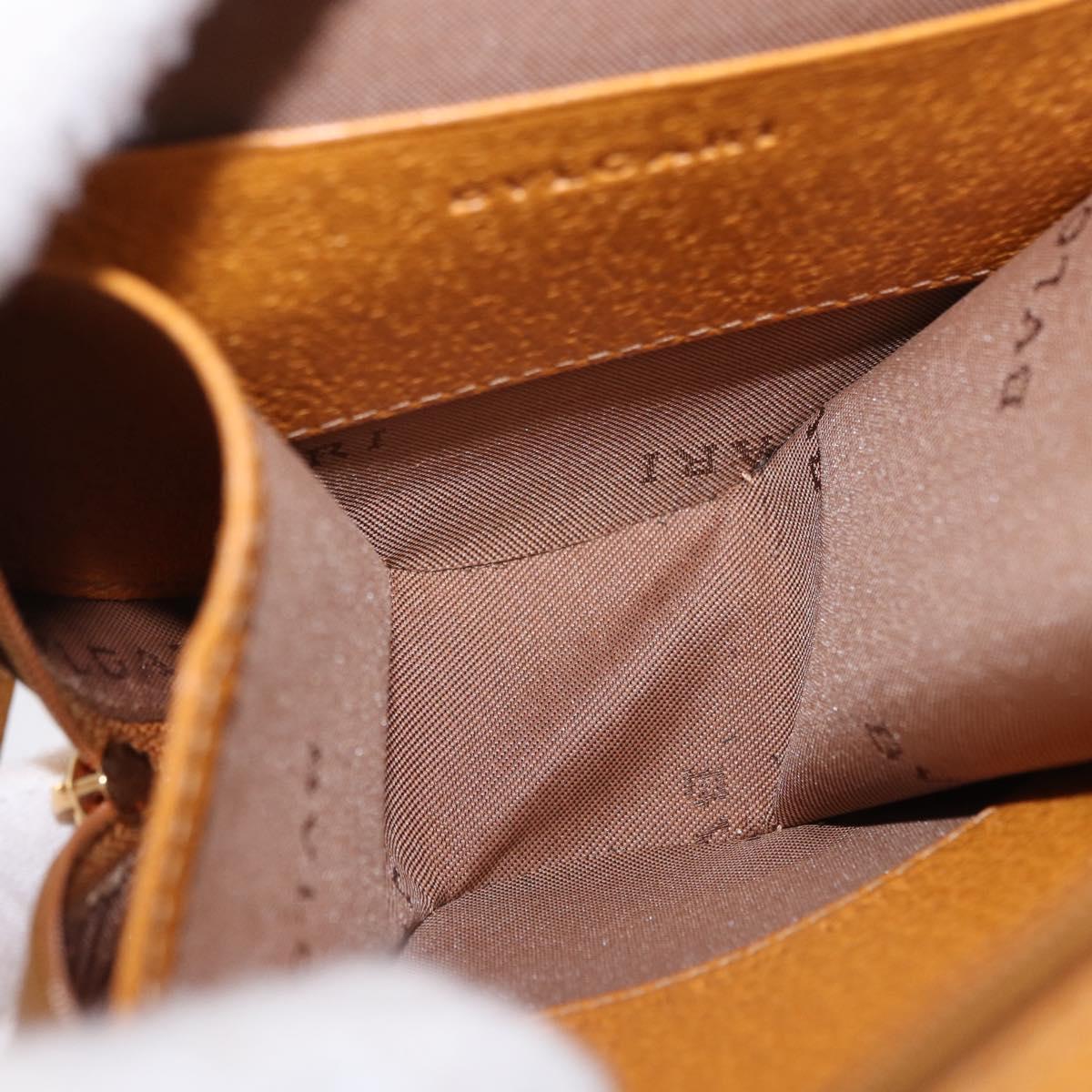 BVLGARI Shoulder Bag Leather Brown Gold Auth 189645A - Jerrillo image 10