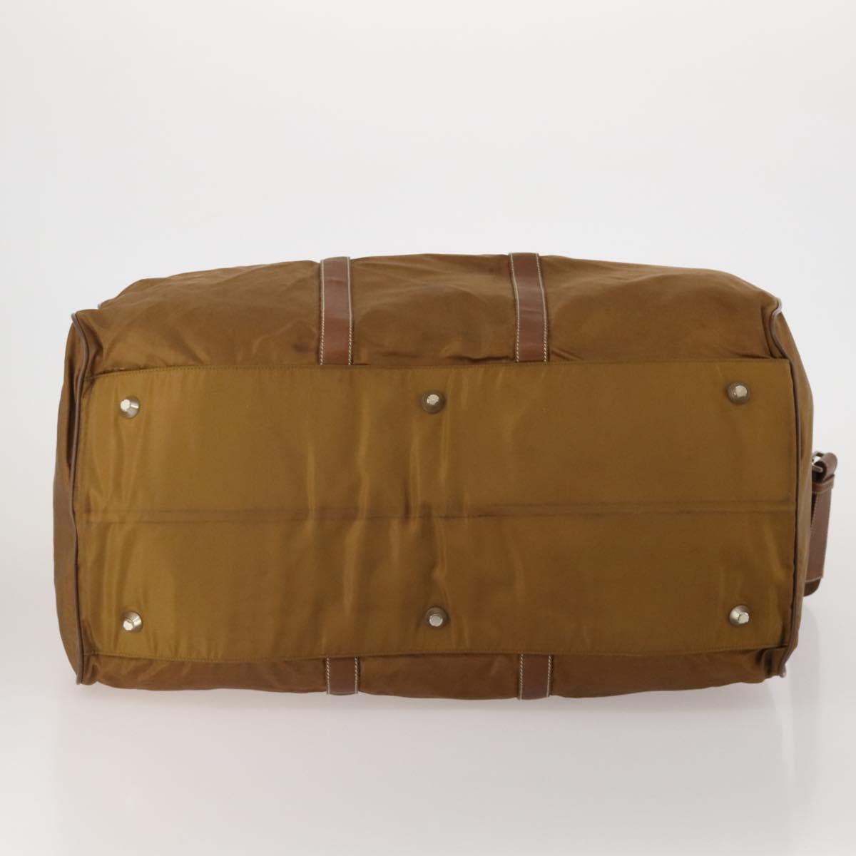 PRADA Boston Bag Nylon 2way Brown Silver Auth 189699 - Jerrillo image 5