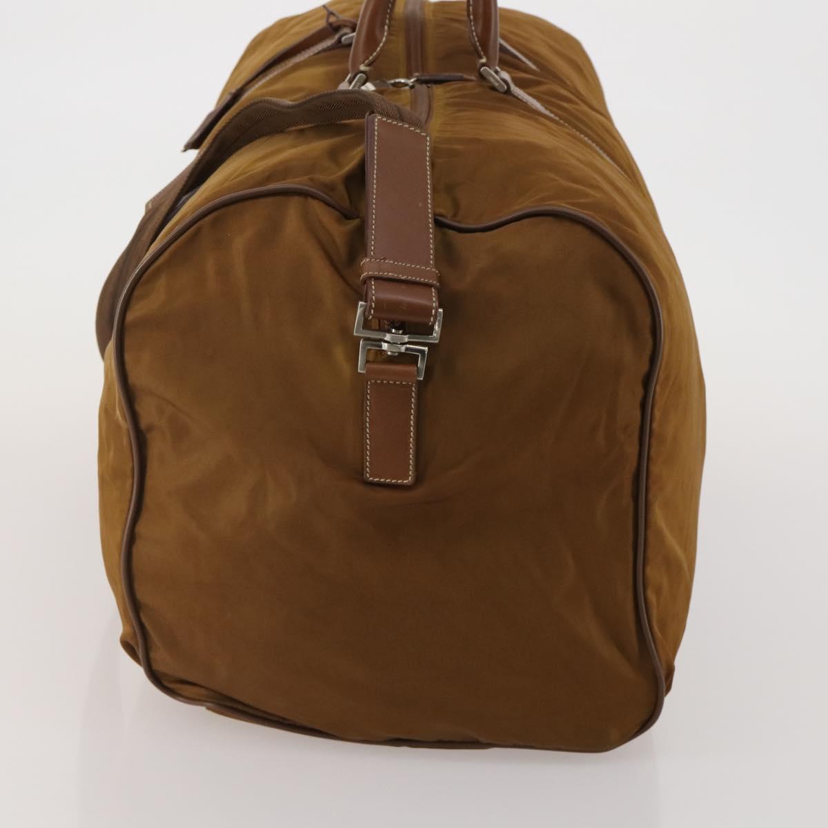 PRADA Boston Bag Nylon 2way Brown Silver Auth 189699 - Jerrillo image 3