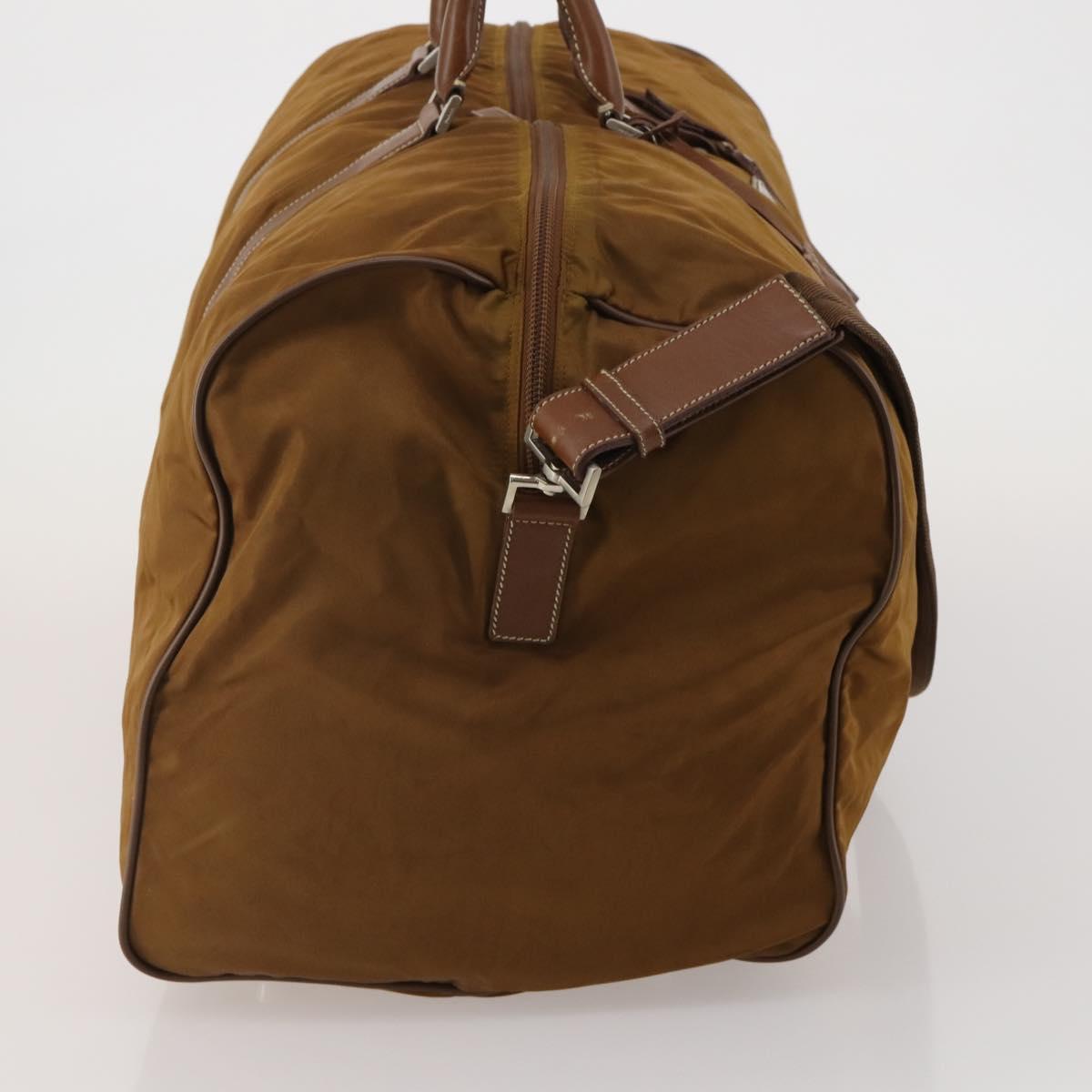 PRADA Boston Bag Nylon 2way Brown Silver Auth 189699 - Jerrillo image 4