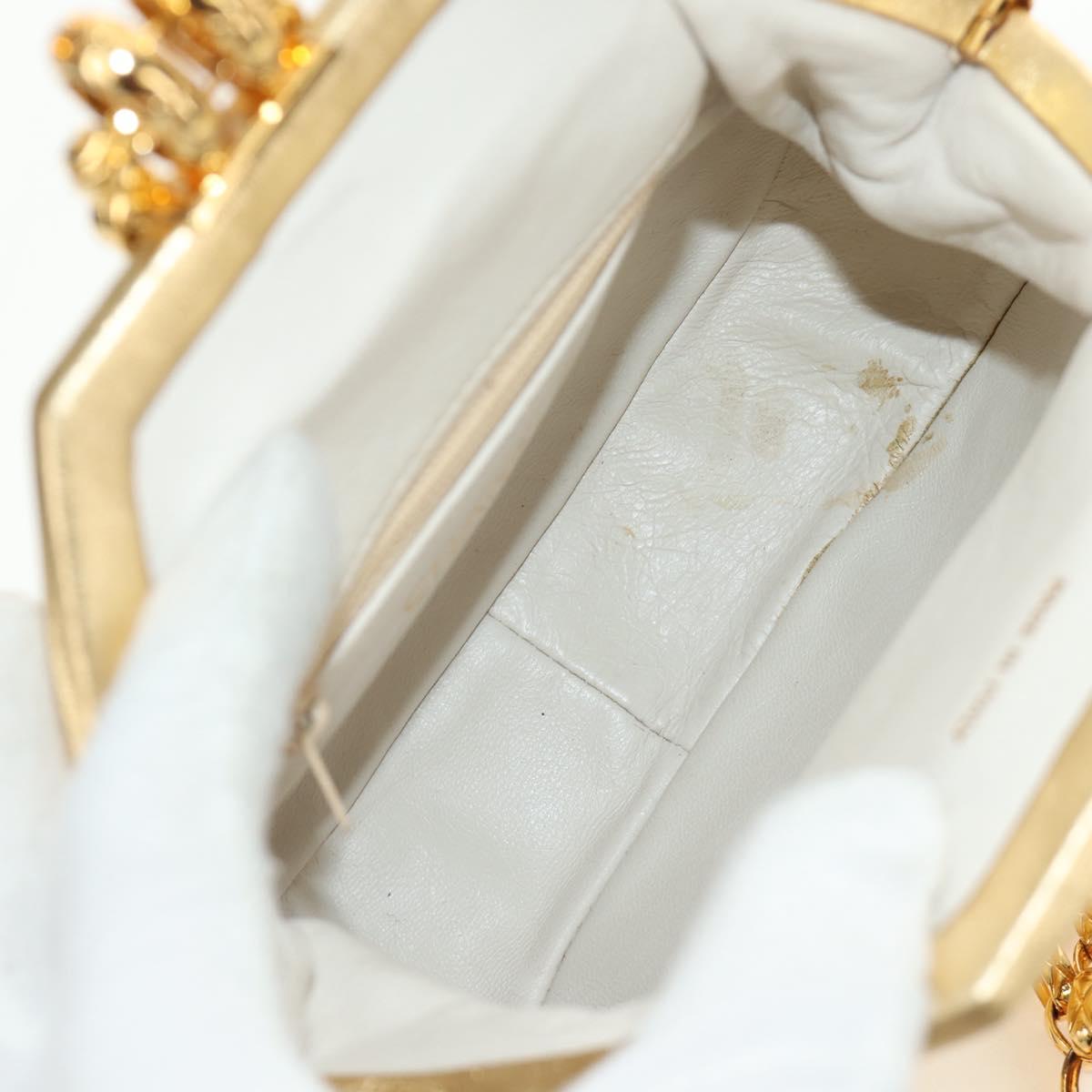 CHANEL Chain Shoulder Bag Leather Gold CC Auth 189731SM - Jerrillo image 10