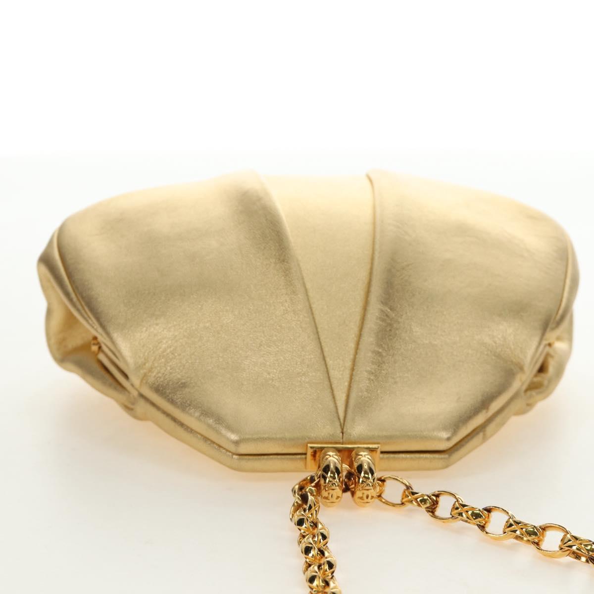 CHANEL Chain Shoulder Bag Leather Gold CC Auth 189731SM - Jerrillo image 6