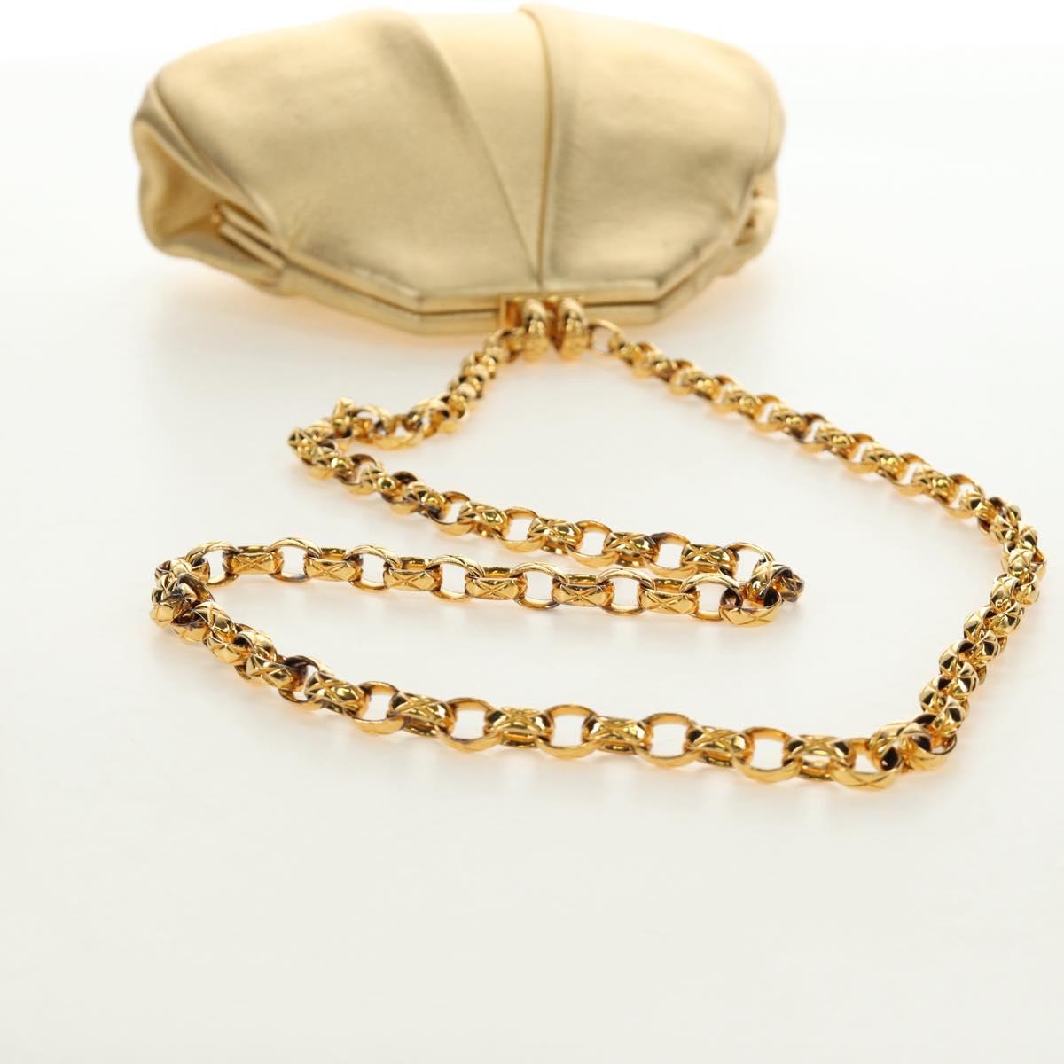 CHANEL Chain Shoulder Bag Leather Gold CC Auth 189731SM - Jerrillo image 7