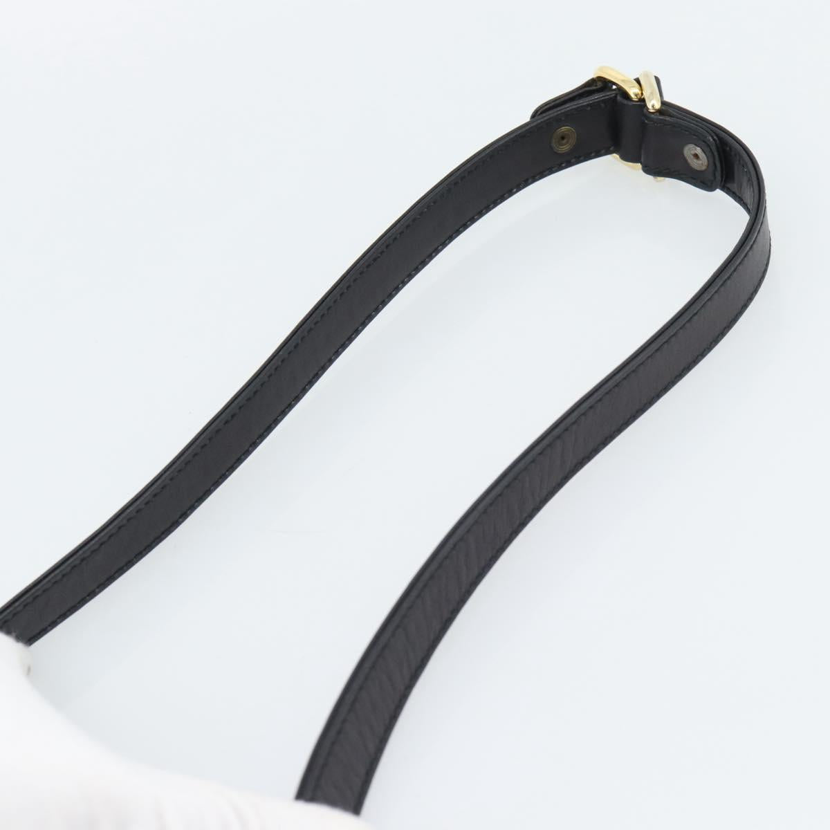 GUCCI Shoulder Bag Leather Black Gold Auth 189787A - Jerrillo image 8