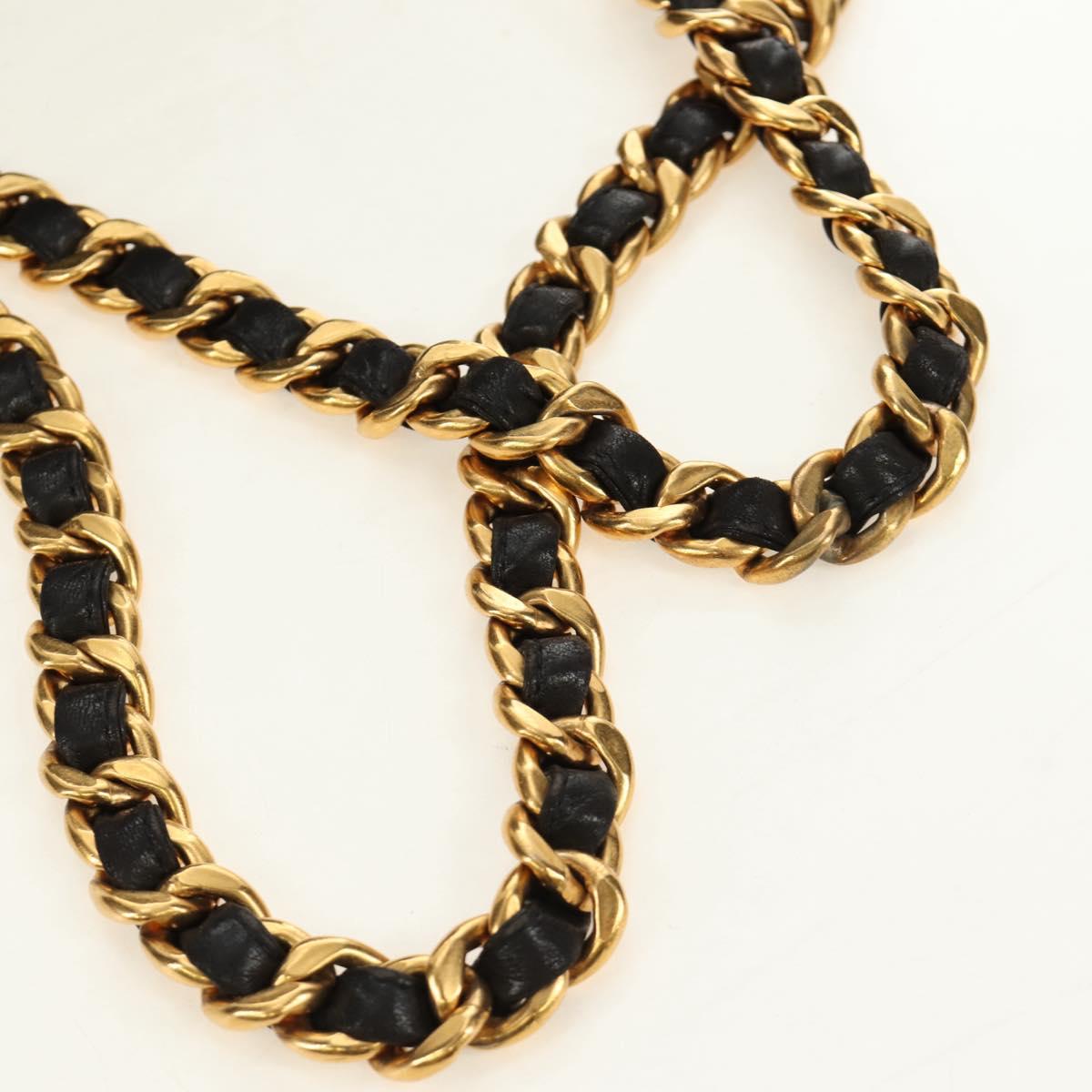 CHANEL Matelasse Chain Backpack Lamb Skin Gold Black CC Auth 189831SV - Jerrillo image 7