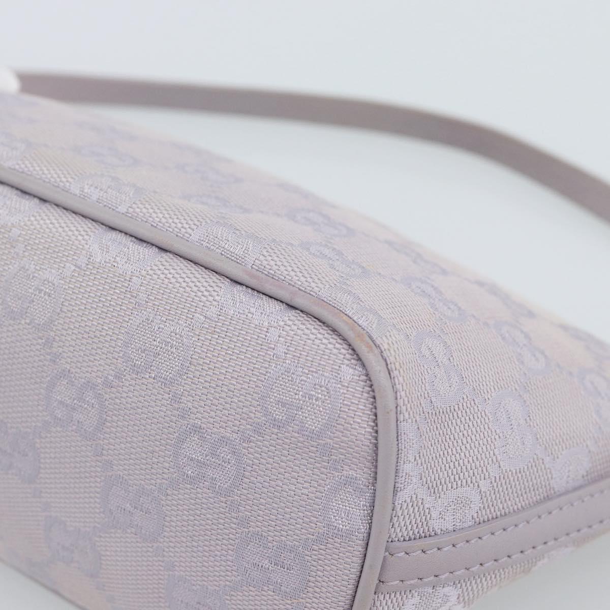 GUCCI GG Canvas Accessory Pouch Lavende Silver 07198 Auth 189988A - Jerrillo image 9