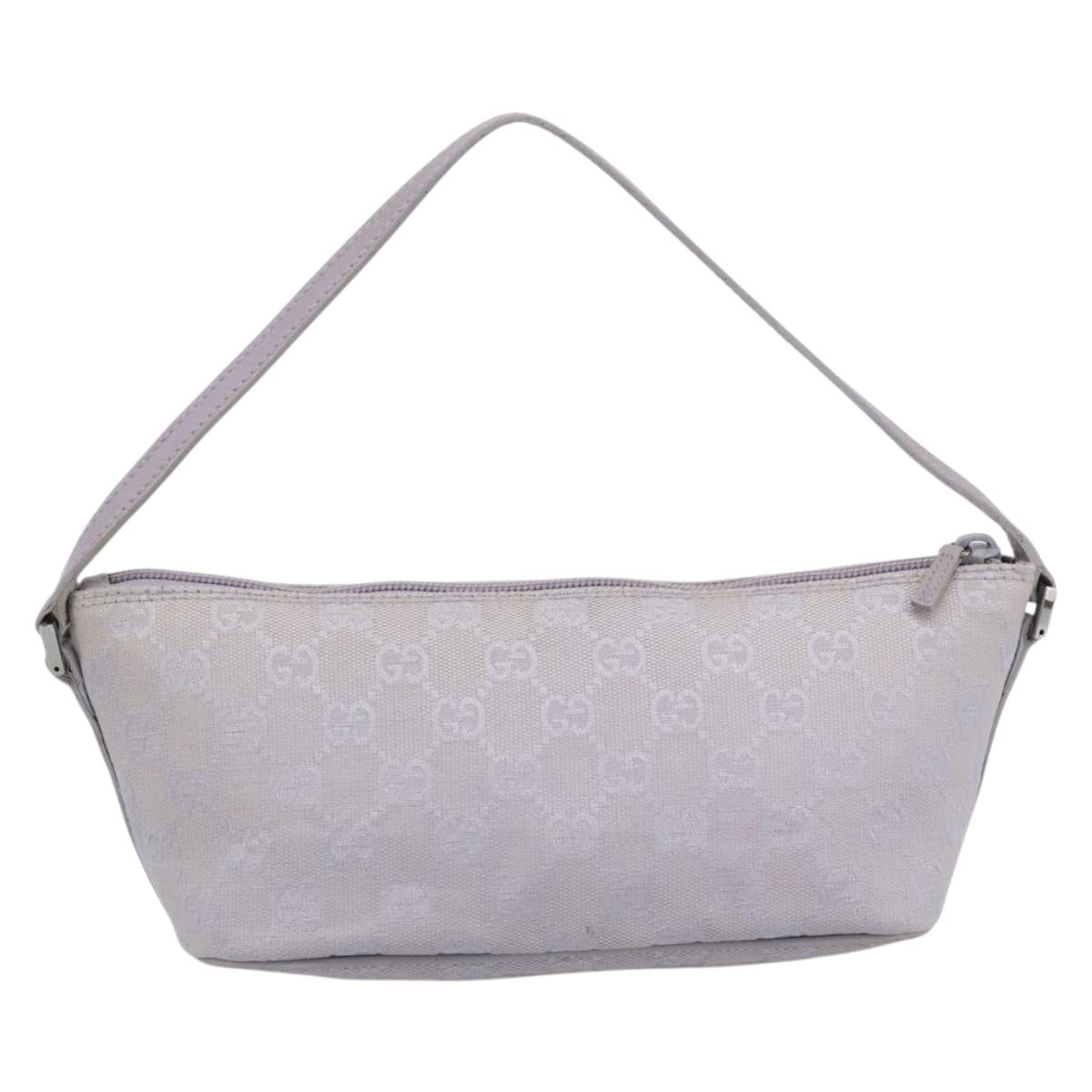 GUCCI GG Canvas Accessory Pouch Lavende Silver 07198 Auth 189988A - Jerrillo image 2