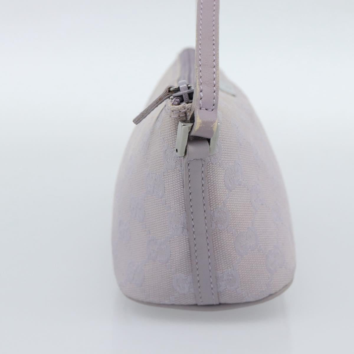GUCCI GG Canvas Accessory Pouch Lavende Silver 07198 Auth 189988A - Jerrillo image 3