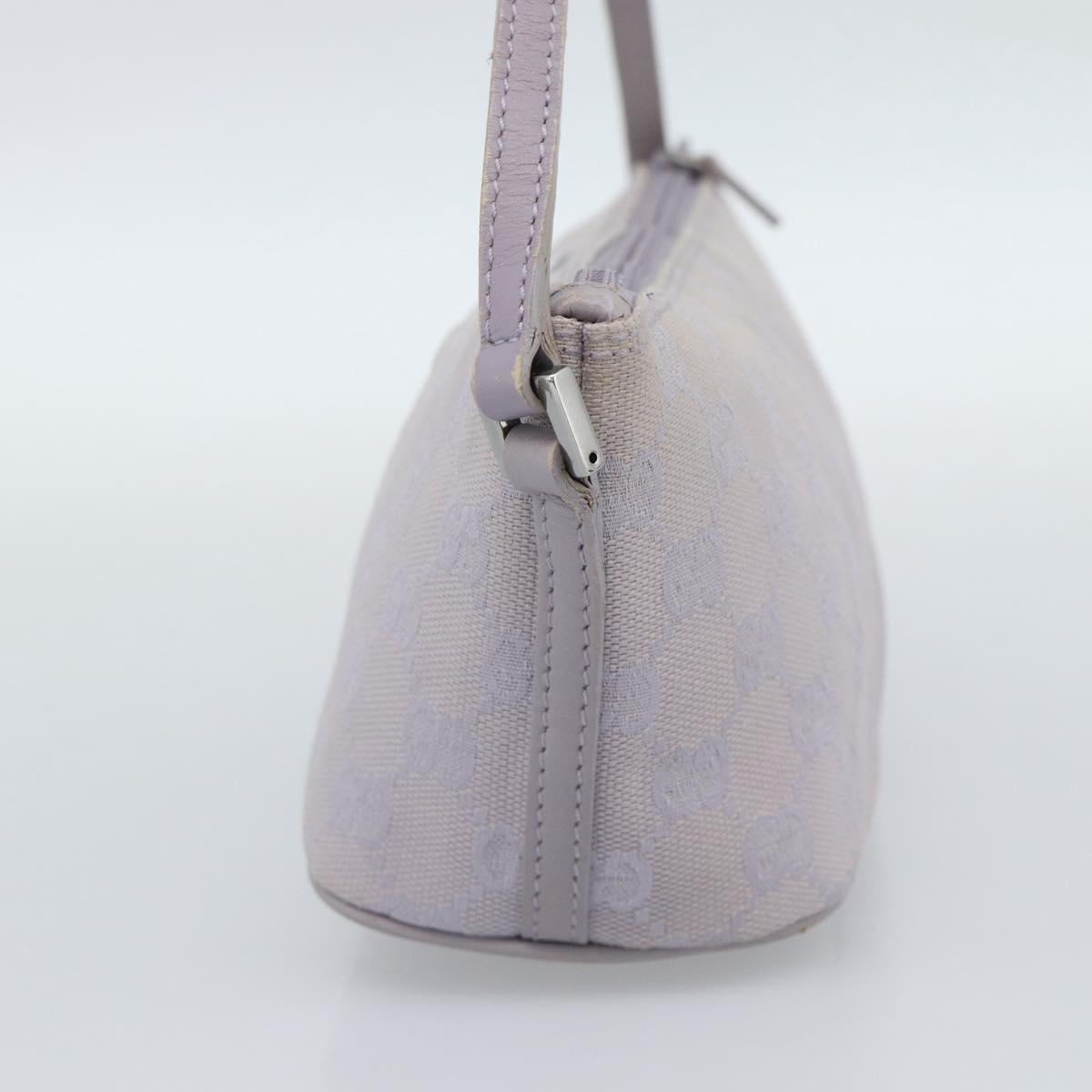 GUCCI GG Canvas Accessory Pouch Lavende Silver 07198 Auth 189988A - Jerrillo image 4