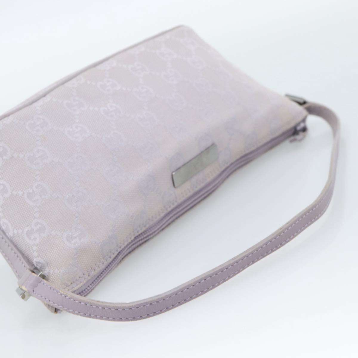 GUCCI GG Canvas Accessory Pouch Lavende Silver 07198 Auth 189988A - Jerrillo image 7