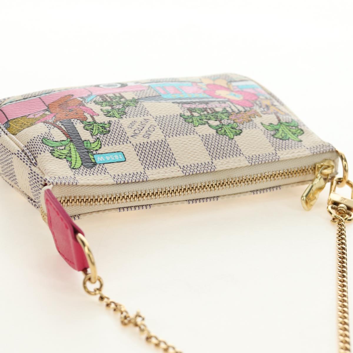 LOUIS VUITTON Damier Azur Vivienne Mini Pochette Accessoires Auth 190031SM - Jerrillo image 6