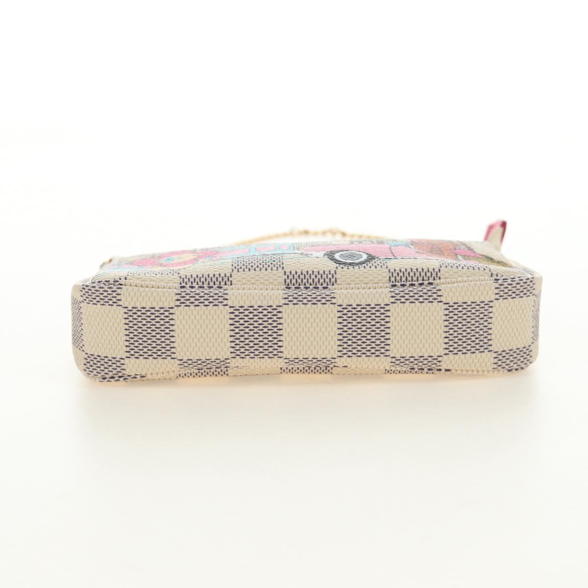 LOUIS VUITTON Damier Azur Vivienne Mini Pochette Accessoires Auth 190031SM - Jerrillo image 5