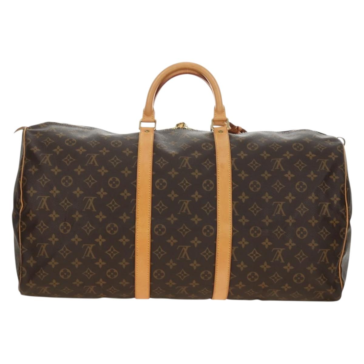 LOUIS VUITTON Monogram Keepall 55 Boston Bag M41424 LV Auth 190169SAV image 2