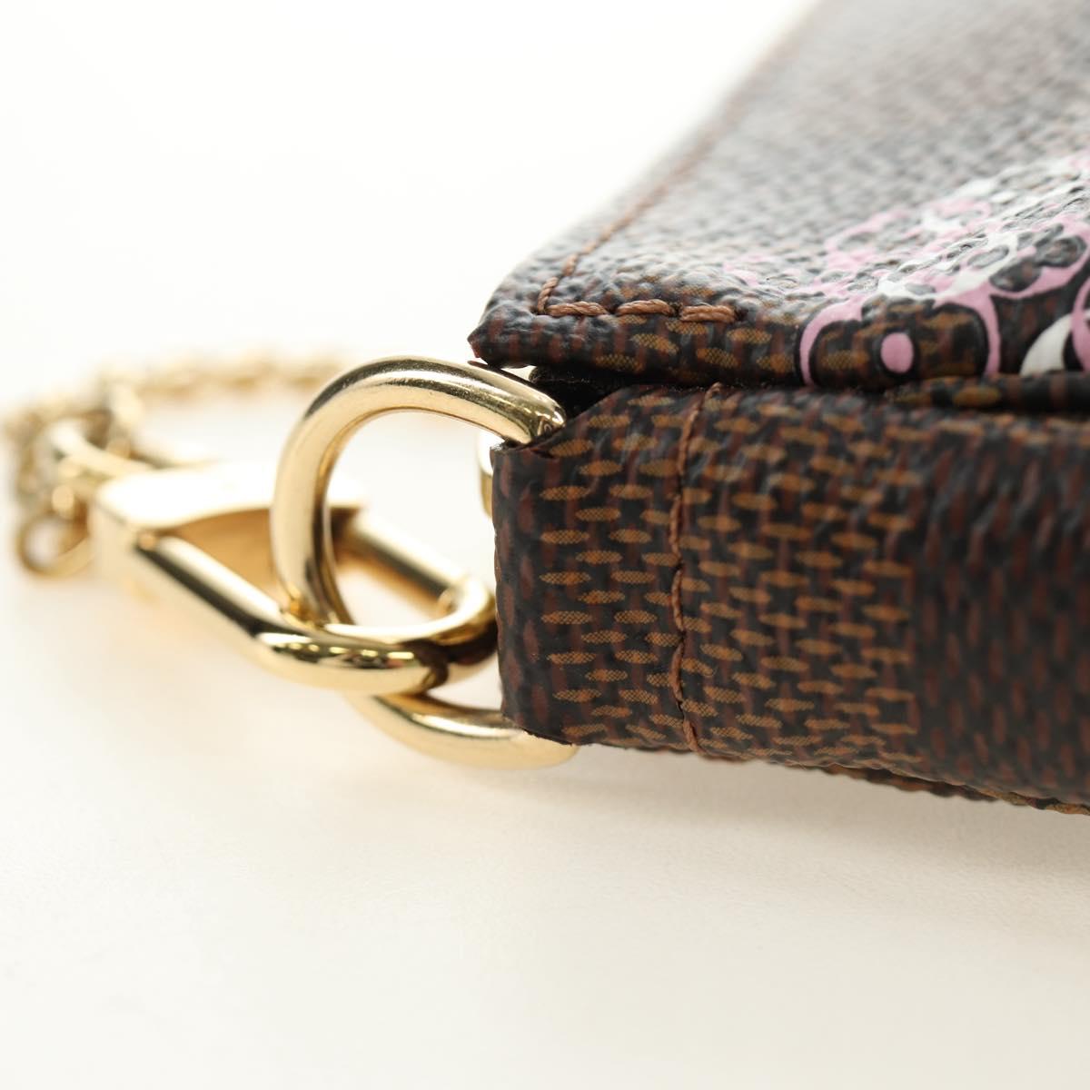 LOUIS VUITTON Damier Ebene Vivienne Mini Pochette Accessoires Auth 190175M - Jerrillo image 8