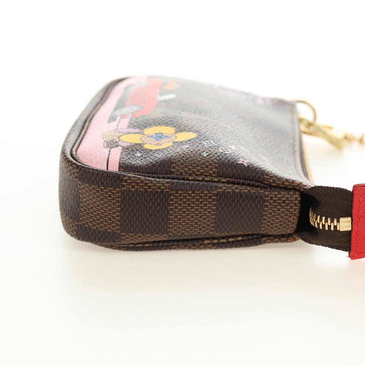 LOUIS VUITTON Damier Ebene Vivienne Mini Pochette Accessoires Auth 190175M - Jerrillo image 4