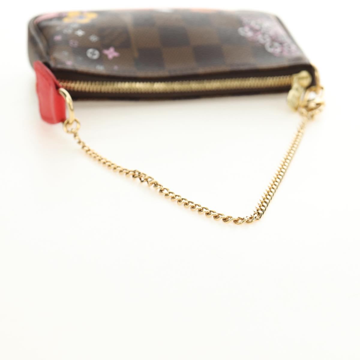 LOUIS VUITTON Damier Ebene Vivienne Mini Pochette Accessoires Auth 190175M - Jerrillo image 7
