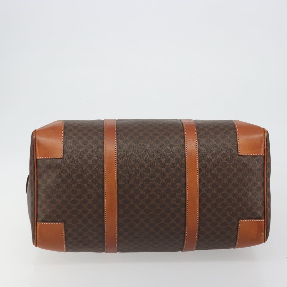 CELINE Macadam Canvas Boston Bag PVC Leather Brown Gold Auth 190187A - Jerrillo image 5