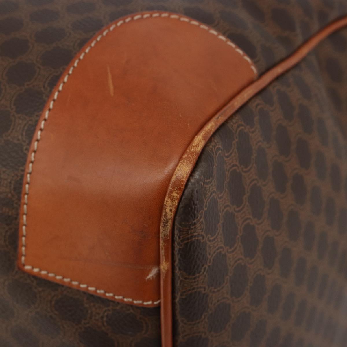 CELINE Macadam Canvas Boston Bag PVC Leather Brown Gold Auth 190187A - Jerrillo image 10