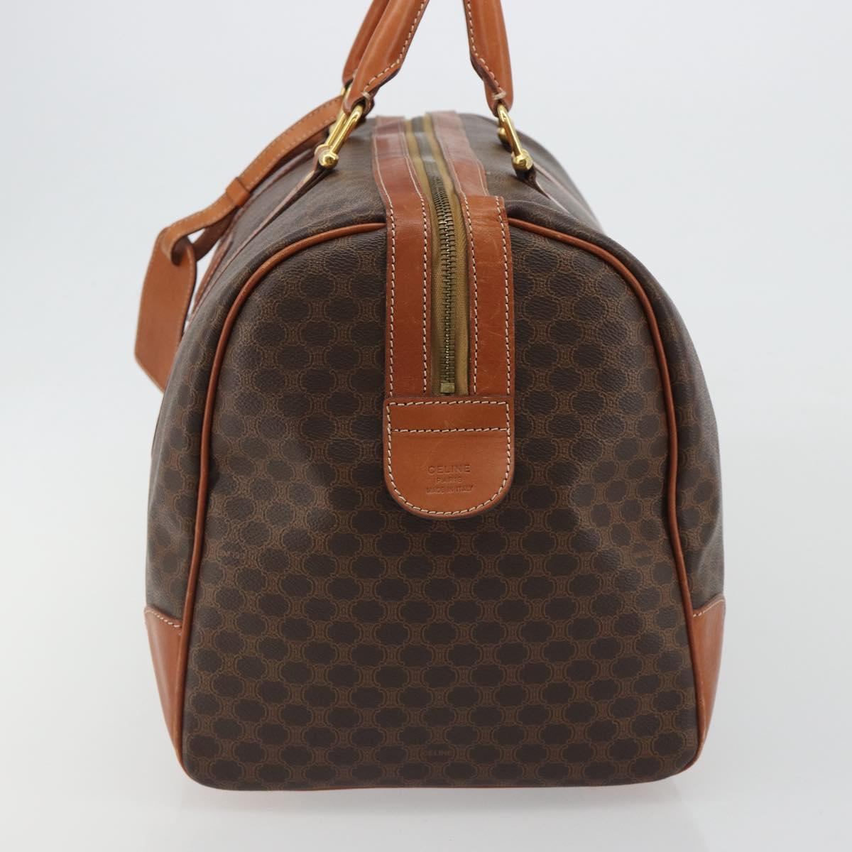 CELINE Macadam Canvas Boston Bag PVC Leather Brown Gold Auth 190187A - Jerrillo image 3