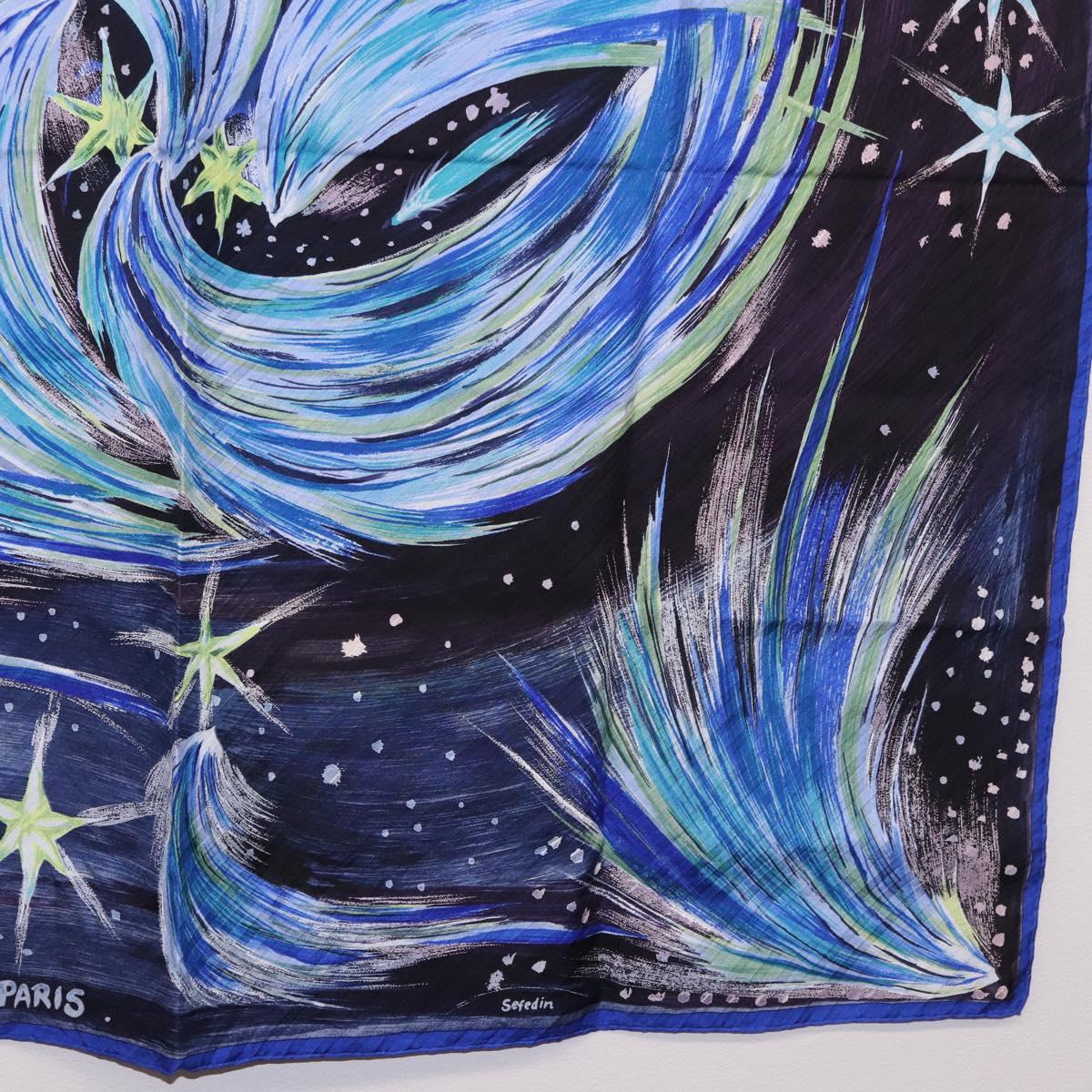 HERMES Carre 90 Scarf "FEUX DU CIEL" Silk Blue Auth 190195 - Jerrillo image 10