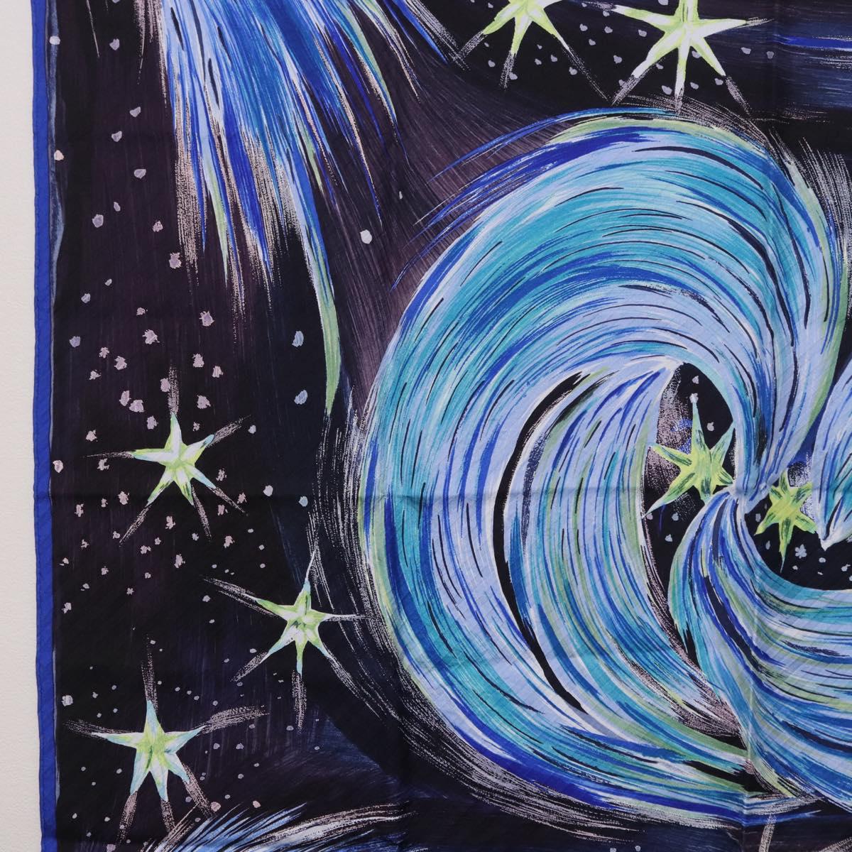 HERMES Carre 90 Scarf "FEUX DU CIEL" Silk Blue Auth 190195 - Jerrillo image 5